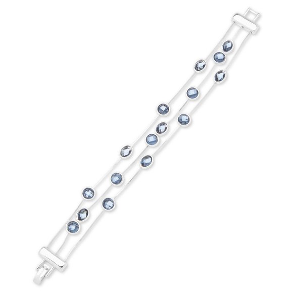 New ANNE KLEIN Stone Station Triple-Row Flex Bracelet - Picture 1 of 4